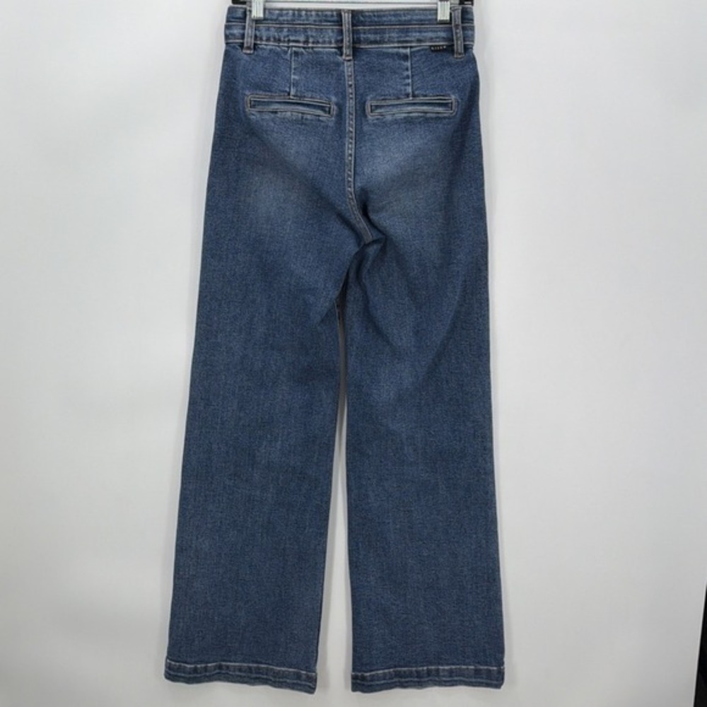 Freckled Poppy x Risen Jeans Bows Wide Leg Size 3 28x32 High Rise Tummy Control - Picture 2 of 16